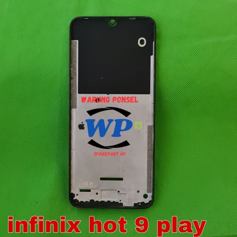 FRAME LCD DUDUKAN LCD BEZZEL INFINIX HOT 9 PLAY ORI COPOTAN NORMAL