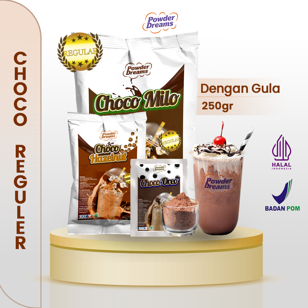 

Powder Dreams Bubuk Coklat / Minuman Bubuk Chocolate series Varian Reguler 250 gr