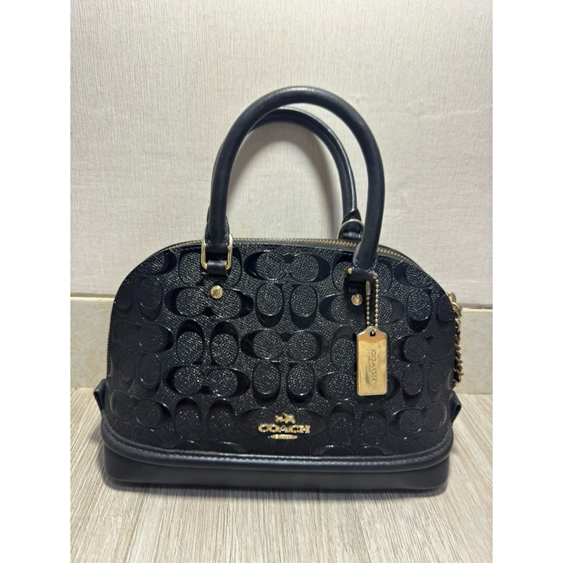 preloved coach sierra embossed black