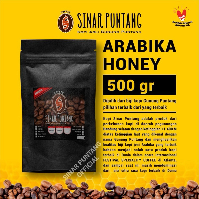 

KOPI PUNTANG ( SINAR PUNTANG ) ARABIKA HONEY (500 gr) SPECIALITY COFFEE