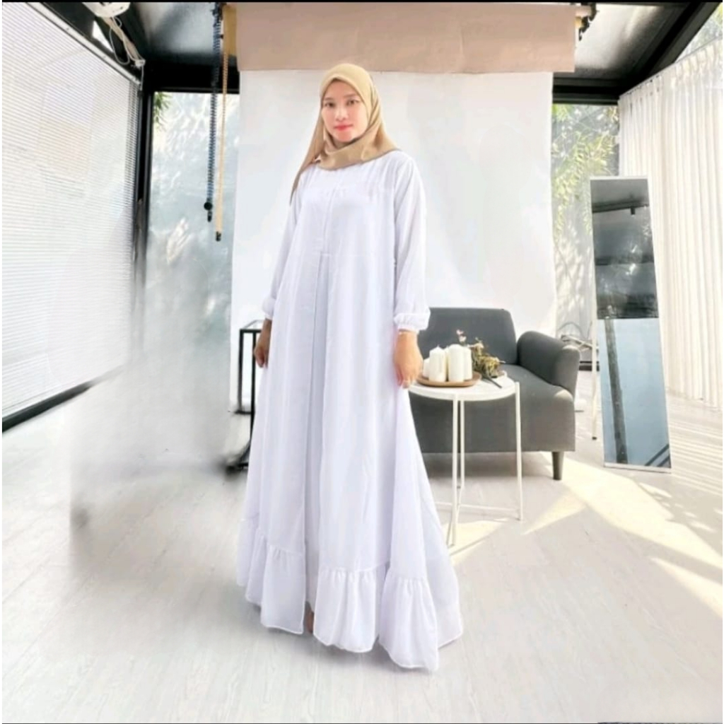 Gamis Wanita Dewasa model terbaru 2026 viral Baju muslim Kekinian bahan CRINKLE PREMIUM KAYLA DRESS 