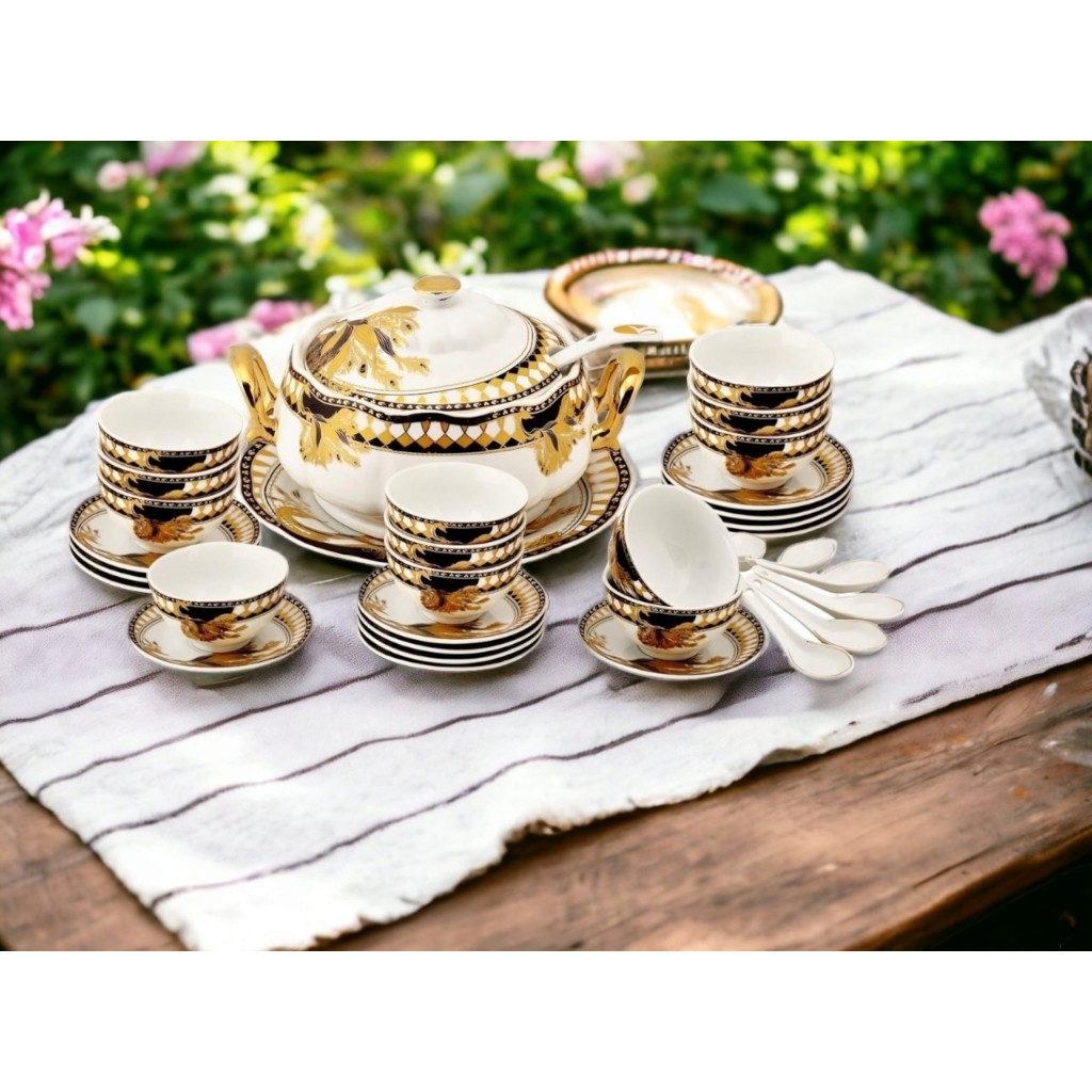 Set Mangkuk Sup VICENZA B692 PEACOCK, Bowl set food display cantik, set mangkuk saji, wadah saji say
