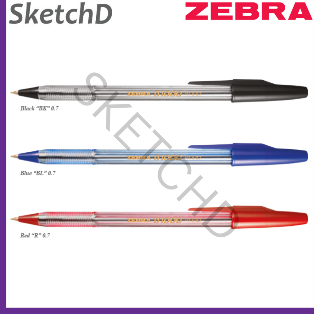 

Pena B1000 07 Pulpen Hitam Zebra Bolpoin B 1000 0.7 mm Ballpoint