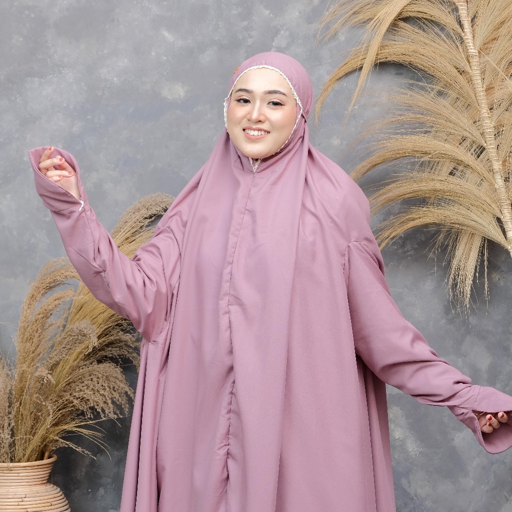 Mukena Premium Dewasa Nazifa Potongan Berlengan Cantik Modis Elegan Bahan Katun Mikro Nyaman