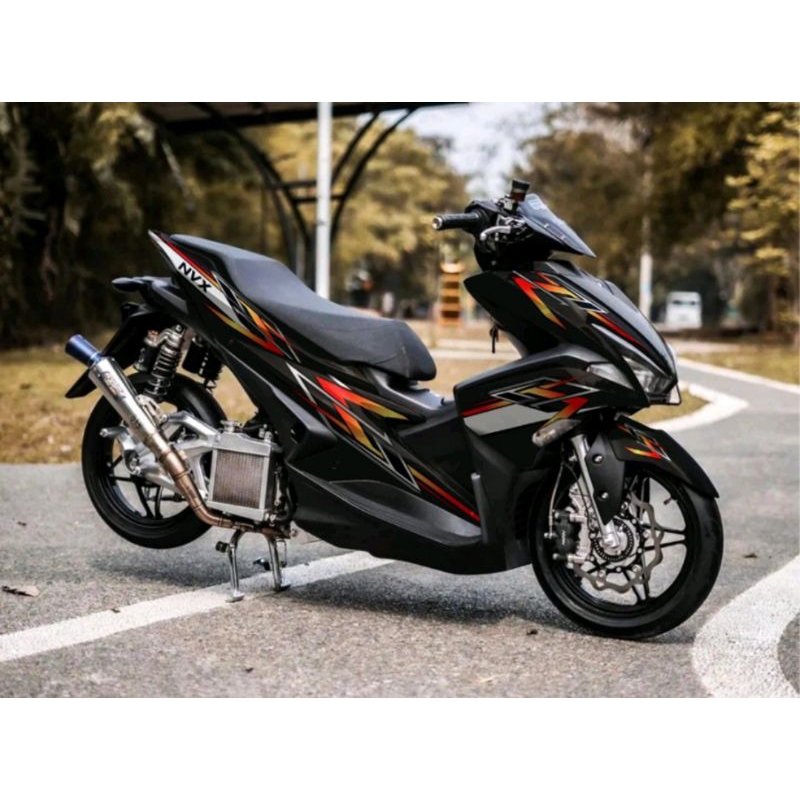 stiker decal aerox old full body variasi nvx warna hitam glosy
