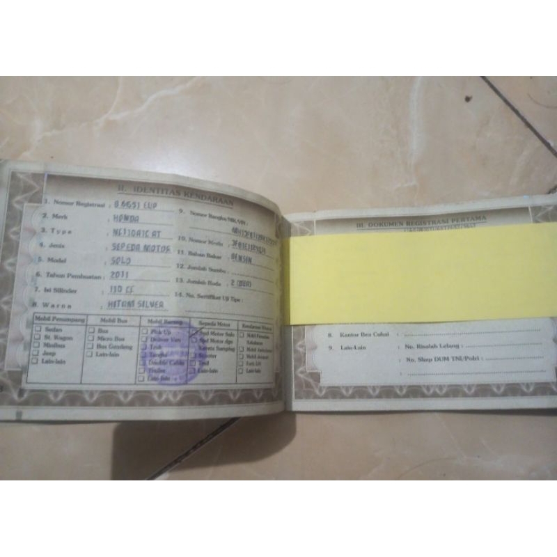 dokumen Vario 110 old lama