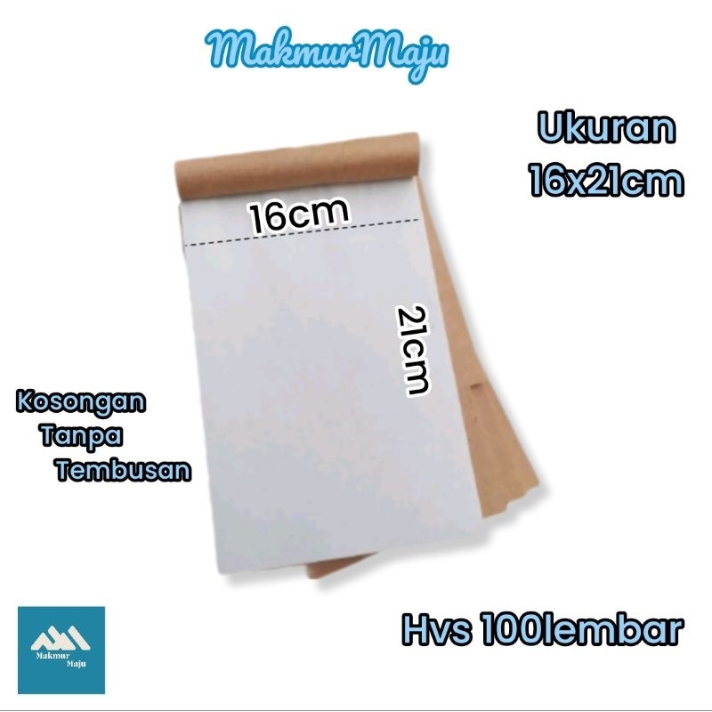 

NOTA POLOS KOSONGAN ( tanpa tembusan) HVS ISI 100 LEMBAR 16x21cm