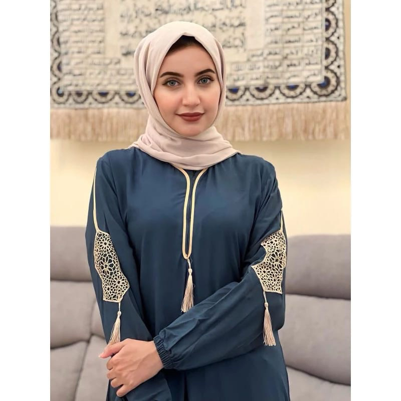 Gamis Exlusif Gamis Kaftan Super Premium Gamis Anjani Store Original Twill Uniqlo Busui Lengan Panja