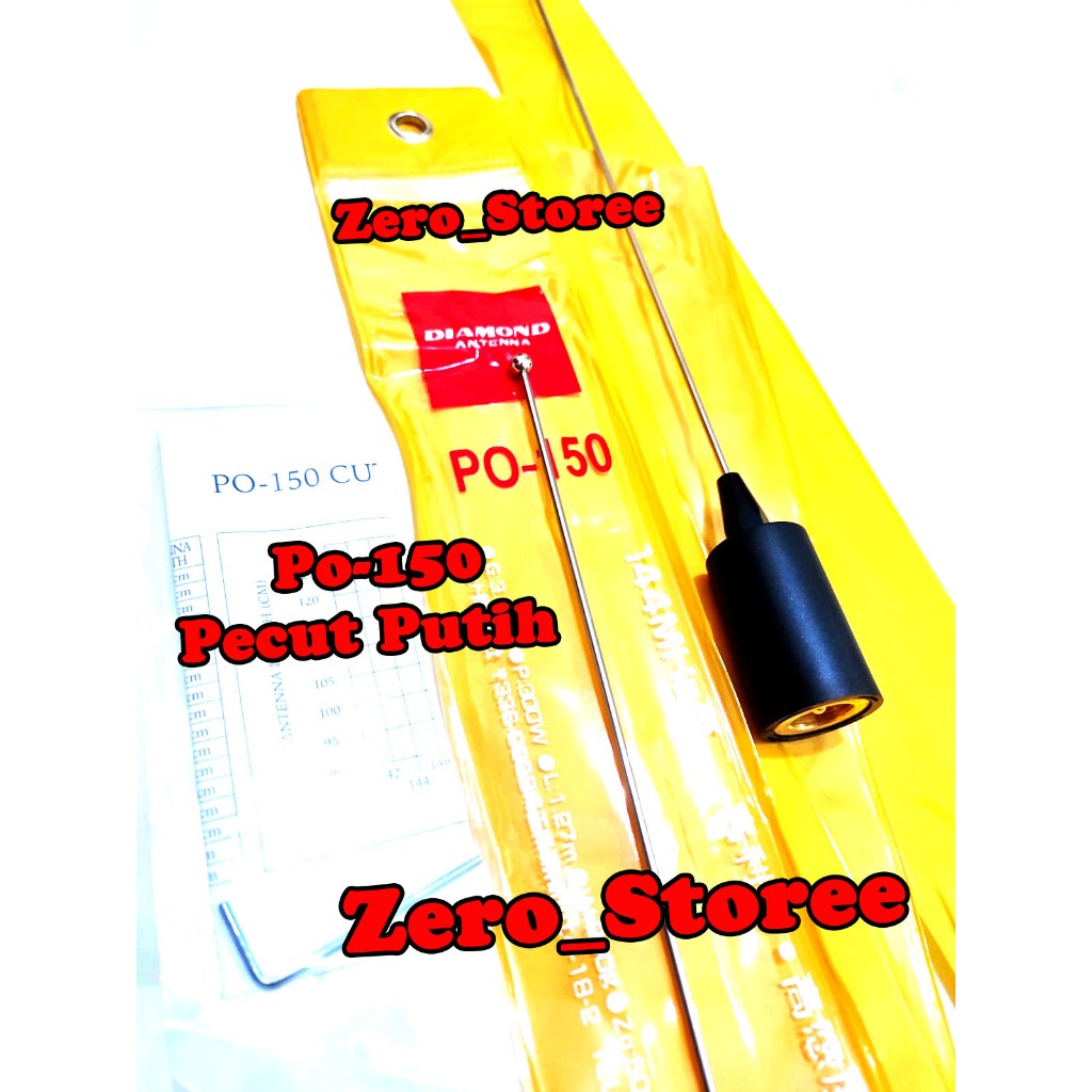 PUTIH Rig Antena Mobil Larsen PO150 PO-150 Diamond antenna VHF PO 150 SILVER Antena Pecut Lentur Ela