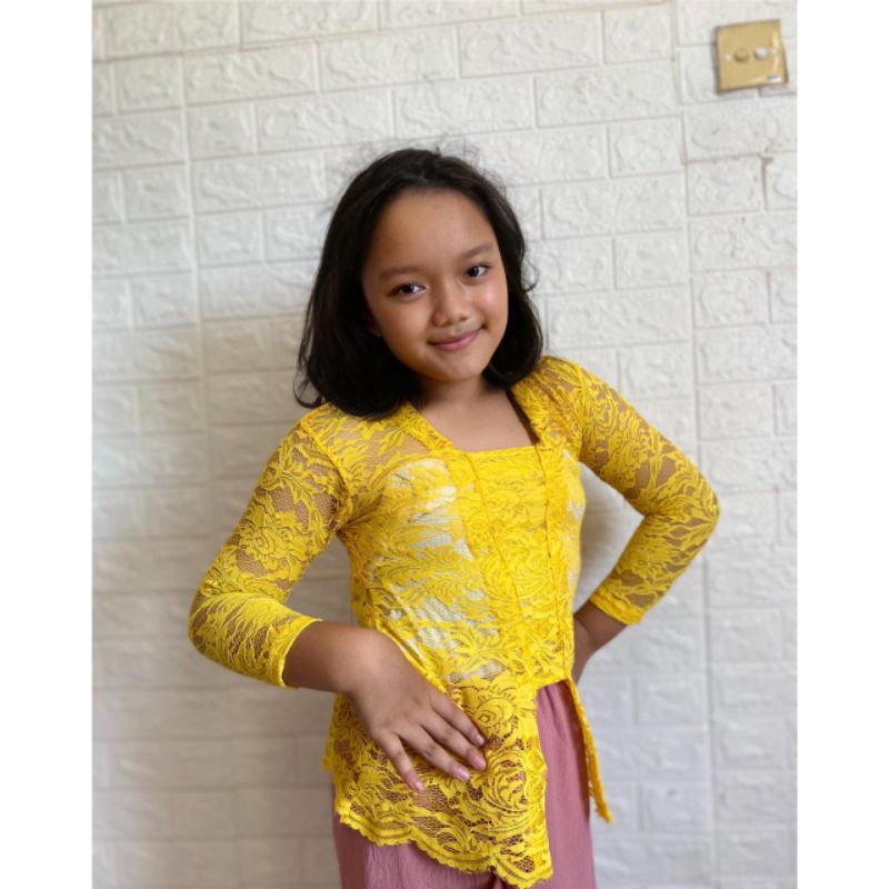 Kebaya Sofia Lengan Panjang Anak | Atasan Kebaya Bali Anak | Kebaya Bali