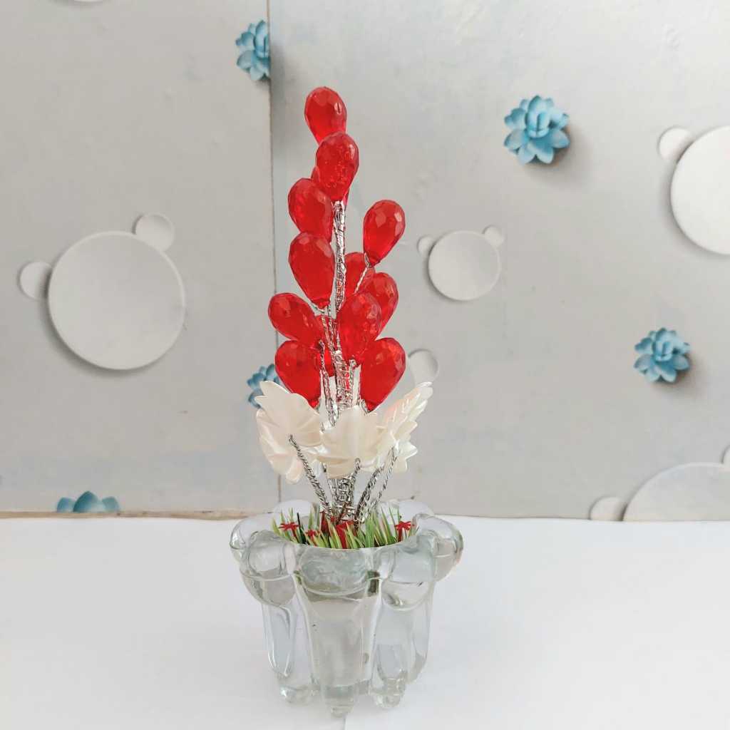 Bunga akrilik model kristal hiasan ruang tamu | bunga akrilik kaca