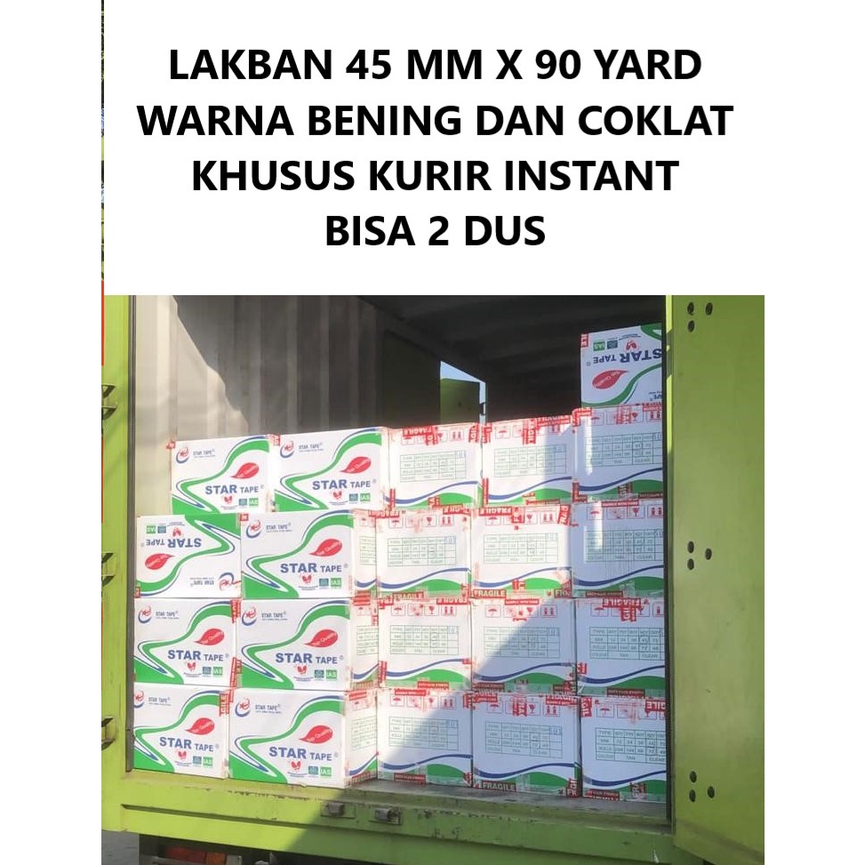 

KODE D77B Lakban Bening Coklat 45mm x 9 yard per dus KHUSUS INSTANT setara daimaru dan nachi