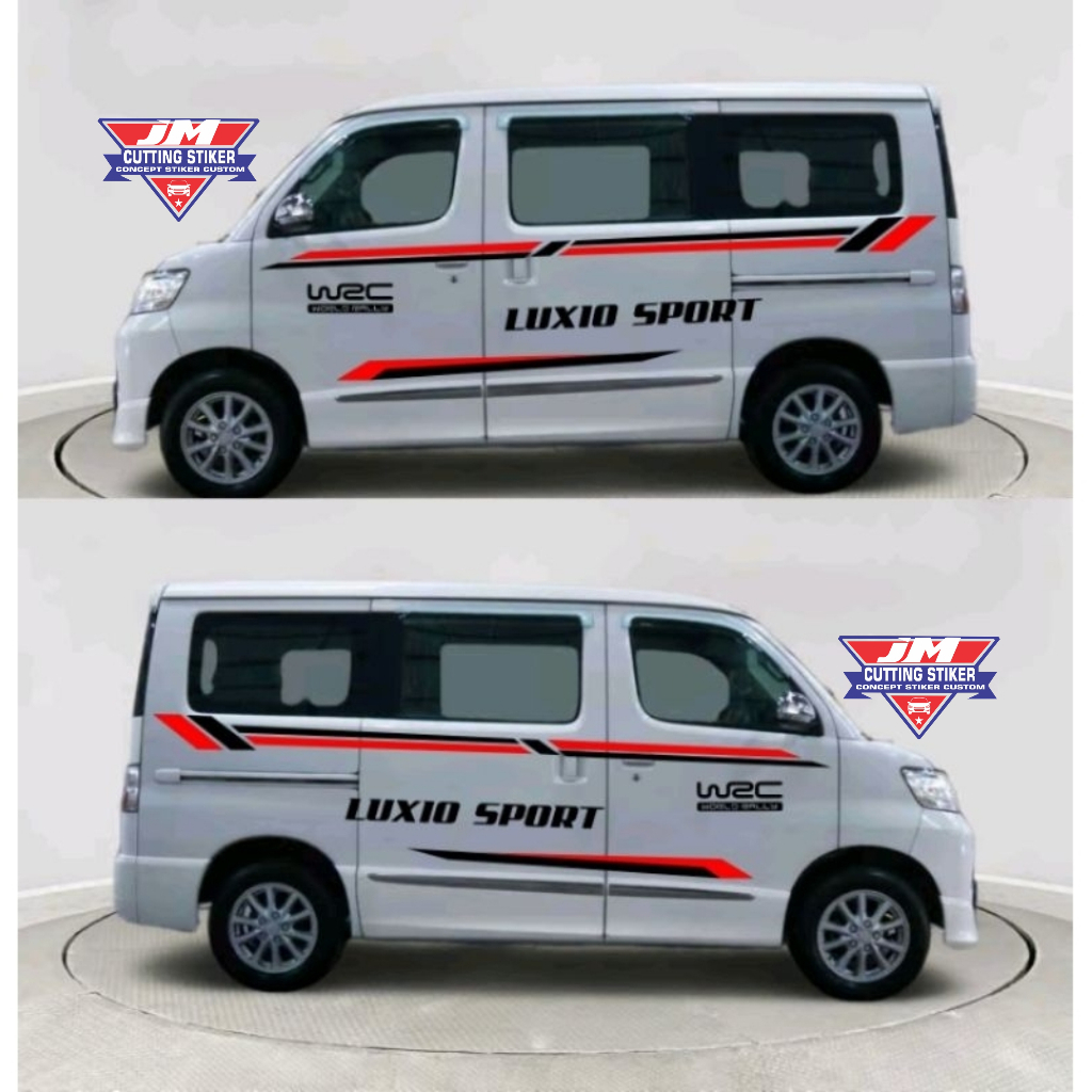 Stiker mobil daihatsu luxio stiker cutting mobil luxio sport