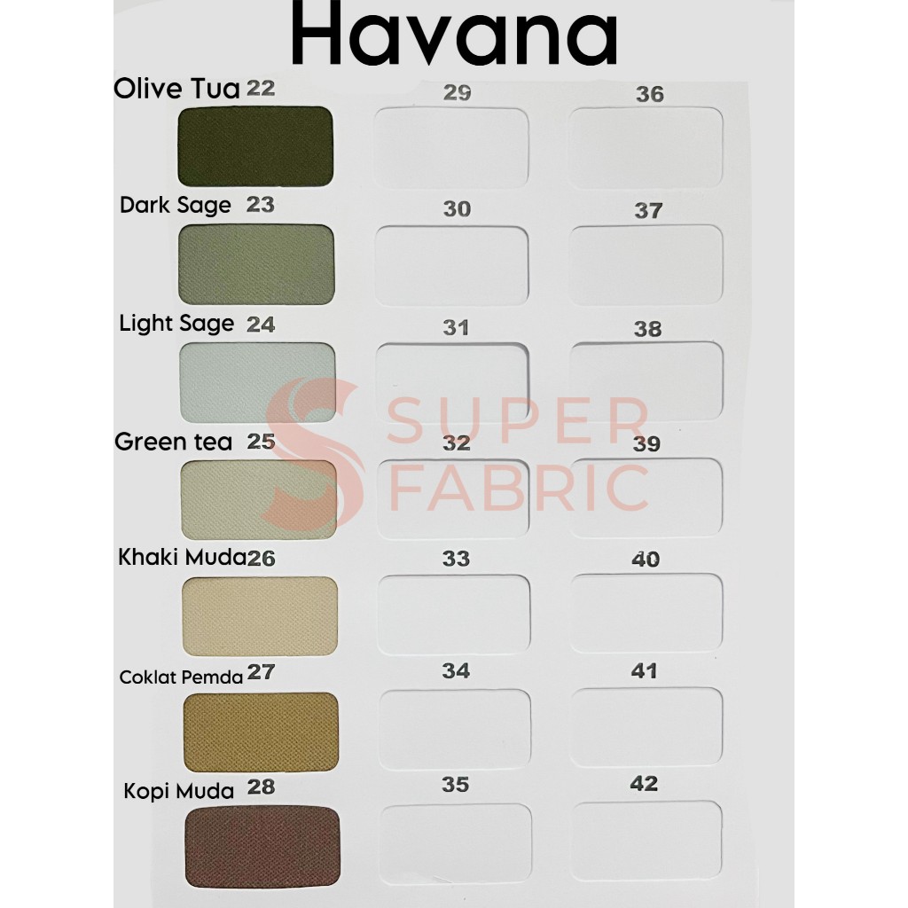 0,5 meter Kain Havana Torino / kain Paulista untuk Blazer Celana Gamis