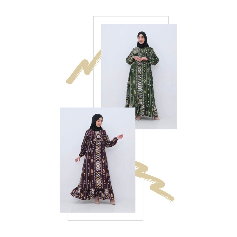 GAMIS ABAYA SONGKET SERIES BY AYUNABELLA / GAMIS BATIK RAYON PRINTING PREMIUM / ABAYA BATIK RAYON PR