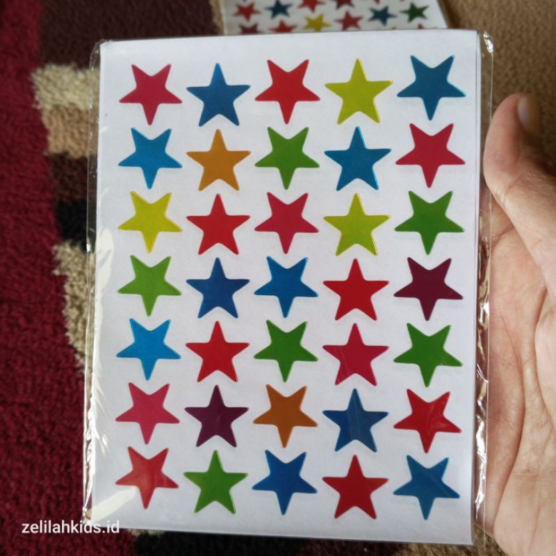 

Stiker bintang warna warni anak