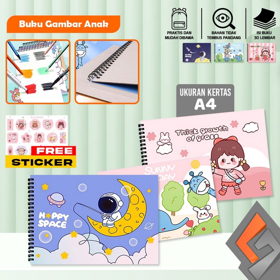 

Model Limited SNA62 Buku Gambar A4 3 Lembar Drawing Book Buku Mewarnai Anak Balita Painting Book Buku Menggambar Buku Sketsa Gambar Lukis