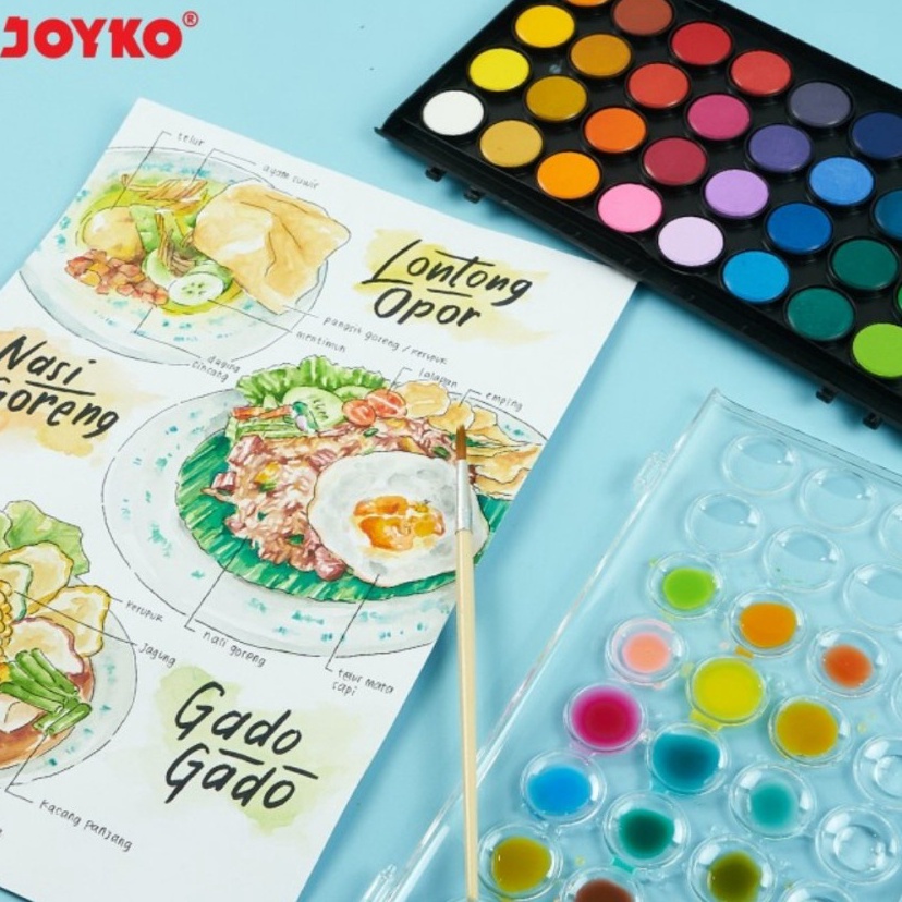 

Serbu Spesial Watercolor Set Cat Air JOYKO WC3 isi 28Water Color Cat Lukis JOYKO