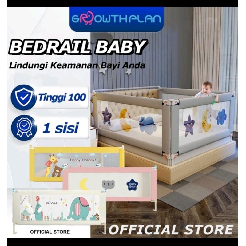 [moon baby] Baby bedrail pagar kasur pengaman bayi bed rail 160 cm 180cm &amp; 200 cm Bed Guard rail safety