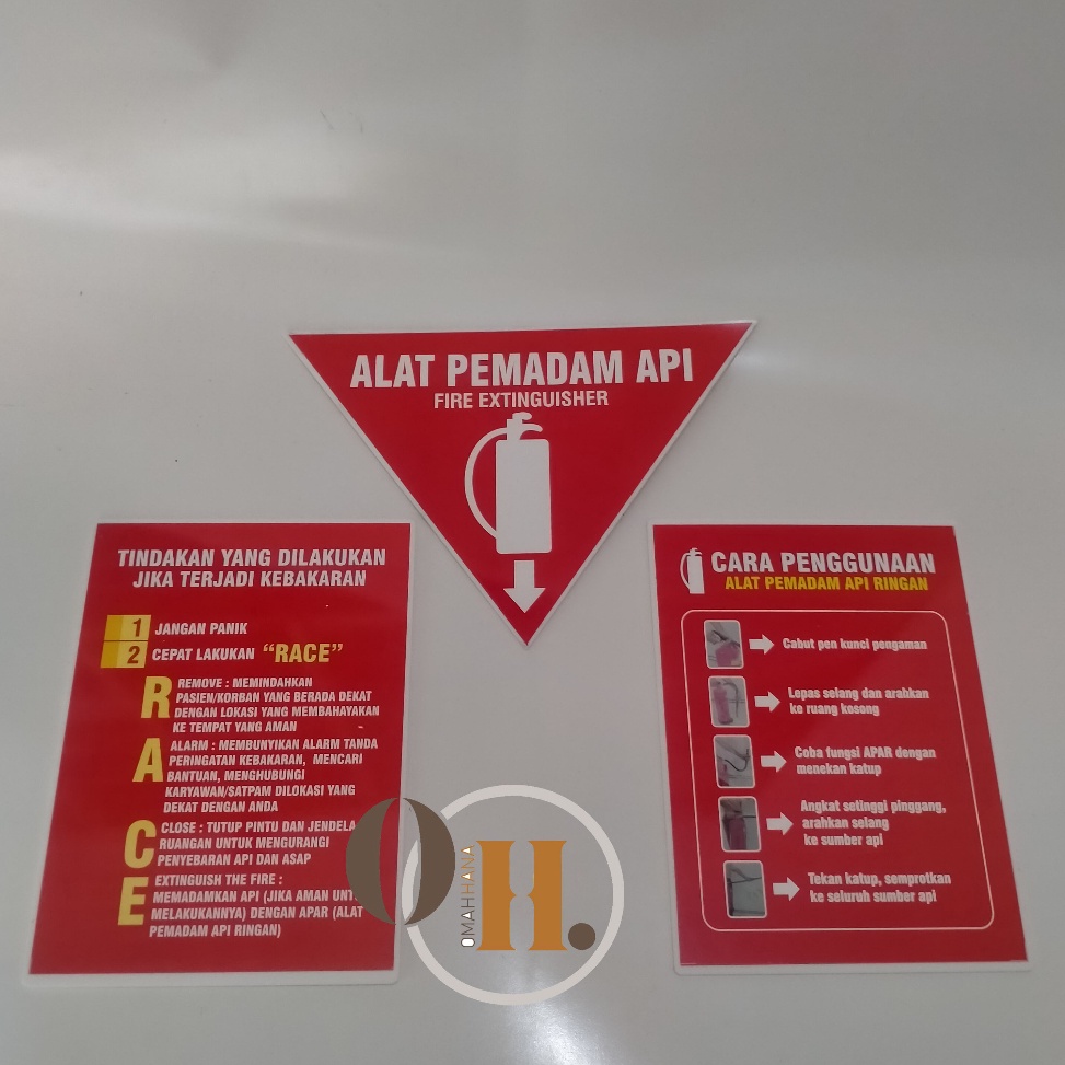 

KODE P77Y Akrilik Segitiga APAR Akrilik APAR Akrilik Pemadam Api Ringan