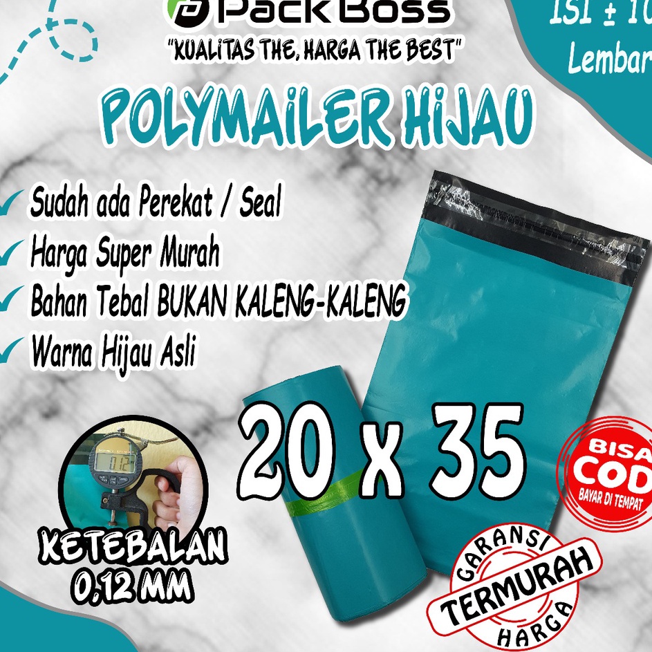 

Pasti Spesial POLYMAILER HIJAU MATTE DOFF 2X35 CM 1 pcs LANGSUNG PABRIK PACKING PRAKTIS