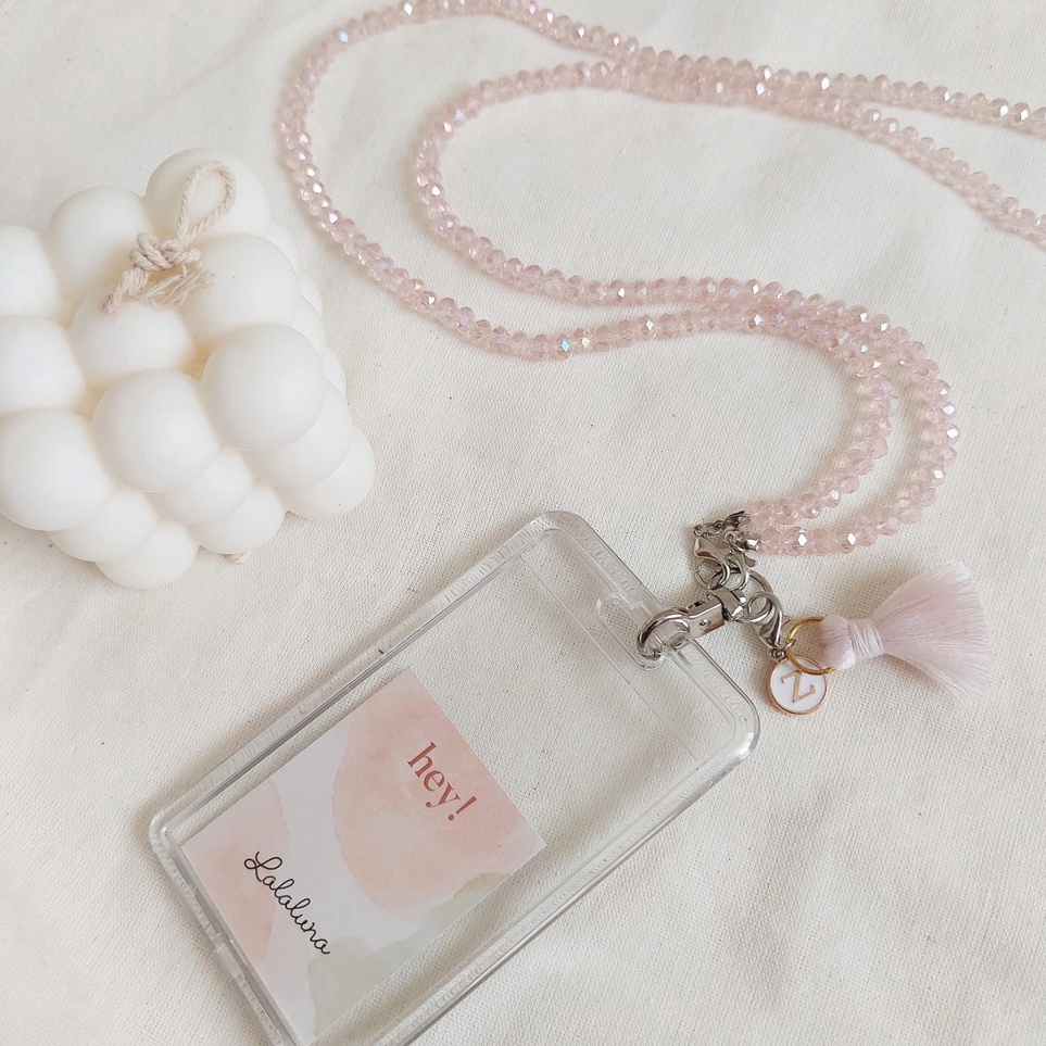 

Harga Ekonomis Lalaluna LANYARD CRYSTAL BEADS GANTUNGAN ID CARD