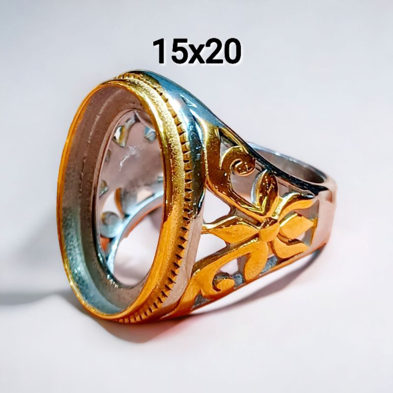 CINCIN EMBAN RING 15X20 TITANIUM