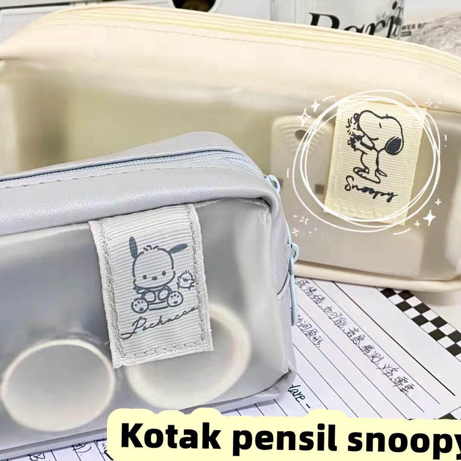 

Promo Stok Muji Snoopy Cute Large Capacity Pencil Casepensil pouchmake up tasKotak Pensil