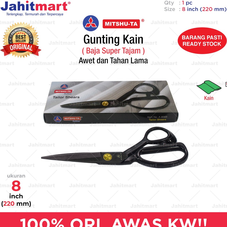 

Kirim Langsung GUNTING Merk MITSHUTA TAILOR SHEARS 8