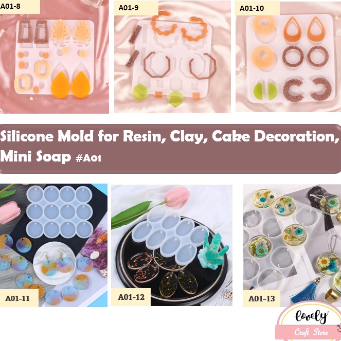 

Spesial Terbatas LovelyCraftStore A1 Cetakan resin epoxy silicone mold Seri 813 cetakan jewelery pendant for Resin Jewellery Clay Cake Decoration