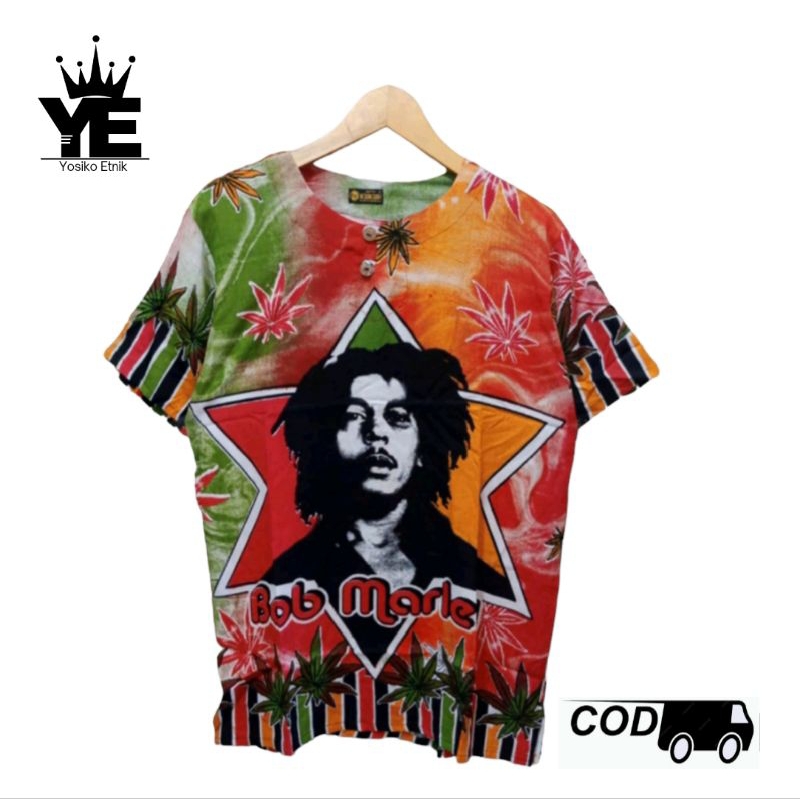 baju kaos bob marley/baju kaos reggae/bob marley reggae/baju reggae santai/baju bob marley