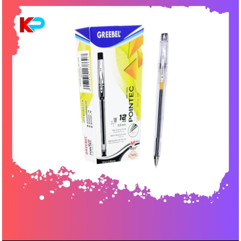 

PULPEN GREEBEL POINTEC TINTA HITAM KETEBALAN 0,3 PERPAK (12pcs)