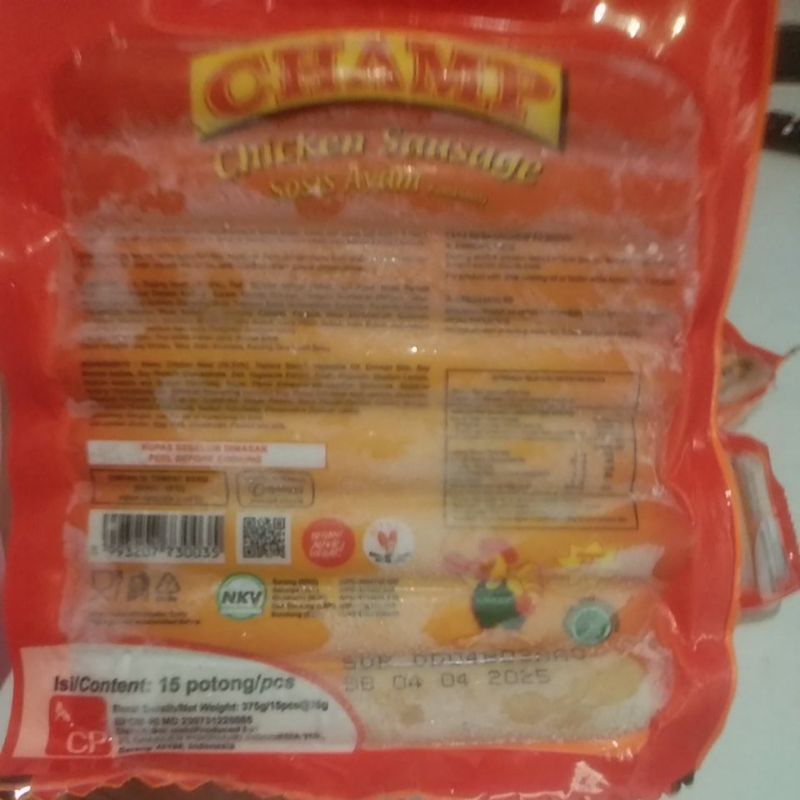 

Champ Chicken Sausage 375 Gr (CHAMP SOSIS AYAM)