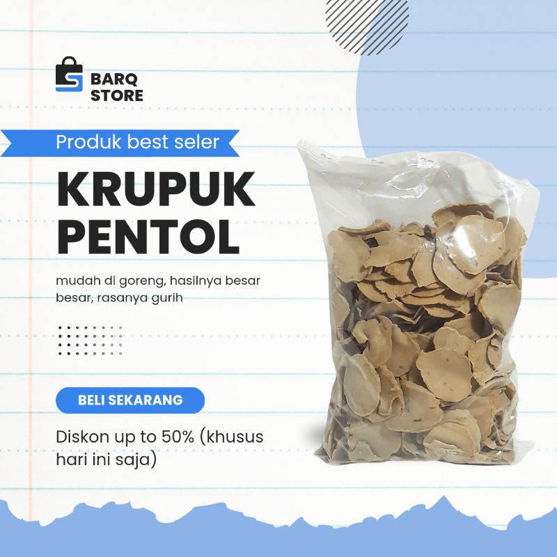 

Krupuk Pentol Mentah Mudah Digoreng Berat 500 Gram