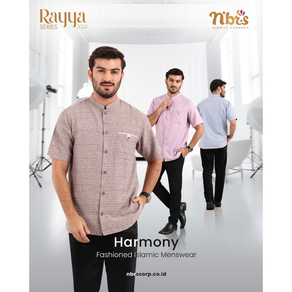 ATASAN KEMEJA KOKO LENGAN PENDEK PRIA BABY BLUE BIRU MUDA DUSTY PINK UNGU LIGHT LILAC PURPLE MAUVE T