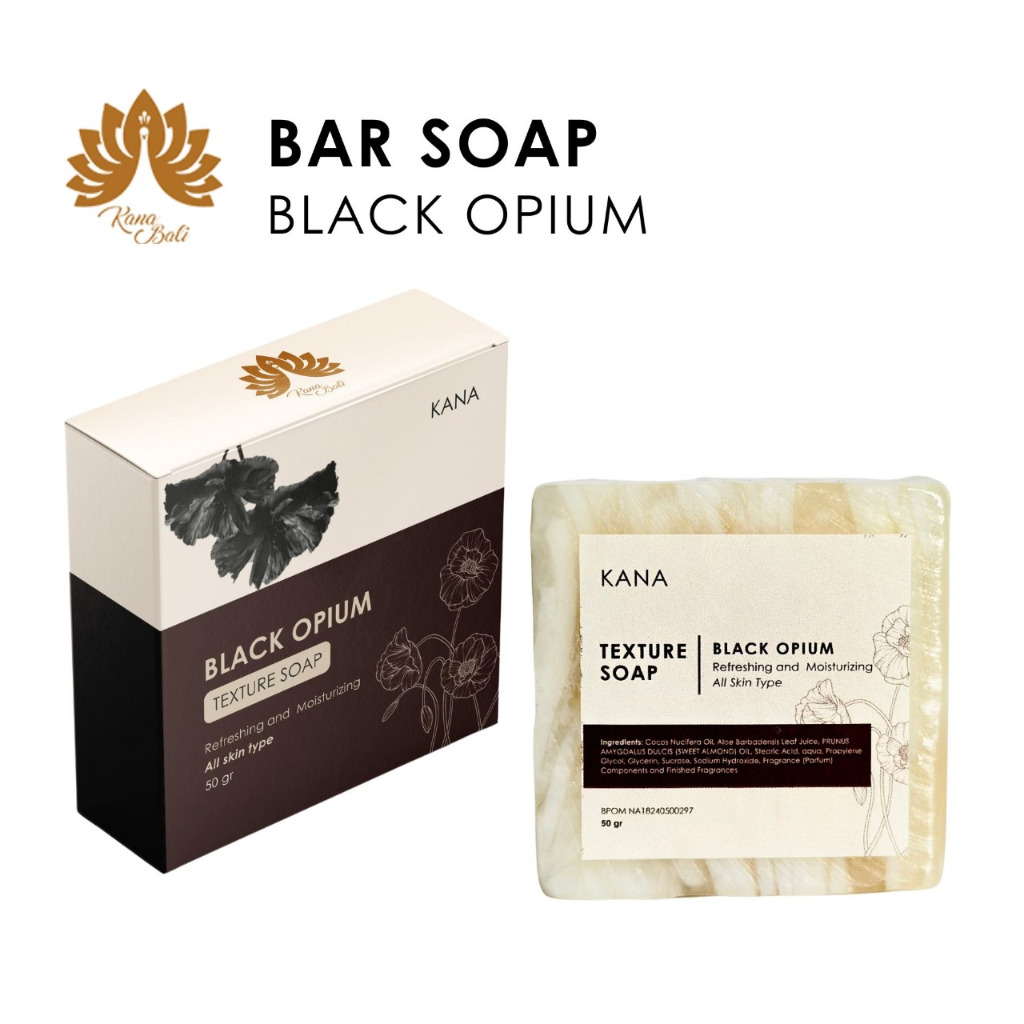 Kana Bali Bar Soap Black Opium - Natural Texture Soap