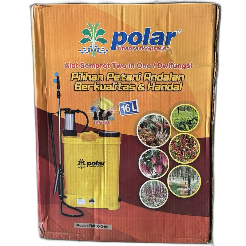 TANGKI POLAR TWO IN ONE 16 LITER EXTRA NOZEL/ALAT SEMPROT DWIFUNGSI MANUAL ELEKTRIK/KNAPSACK SPRAYER