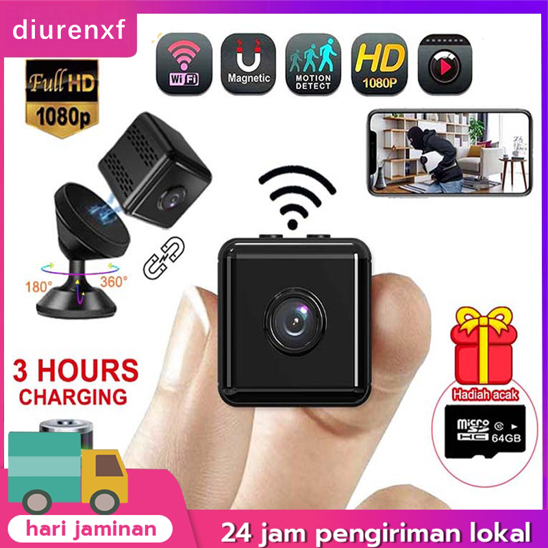 [Diurenxf]Kamera Mini CCTV 1080P Wifi Camera Mini Spy Cam Tersembunyi Kamera Pengintai Mini CCTV Bat