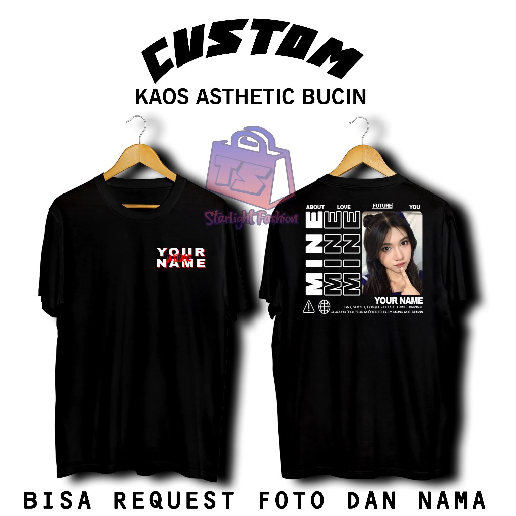 STARLIGHT COSTUM - KAOS AESTHETIC / KAOS BUCIN / KAOS KEKINIAN / KAOS VIRAL TIKTOK / KAOS BISA REQUE