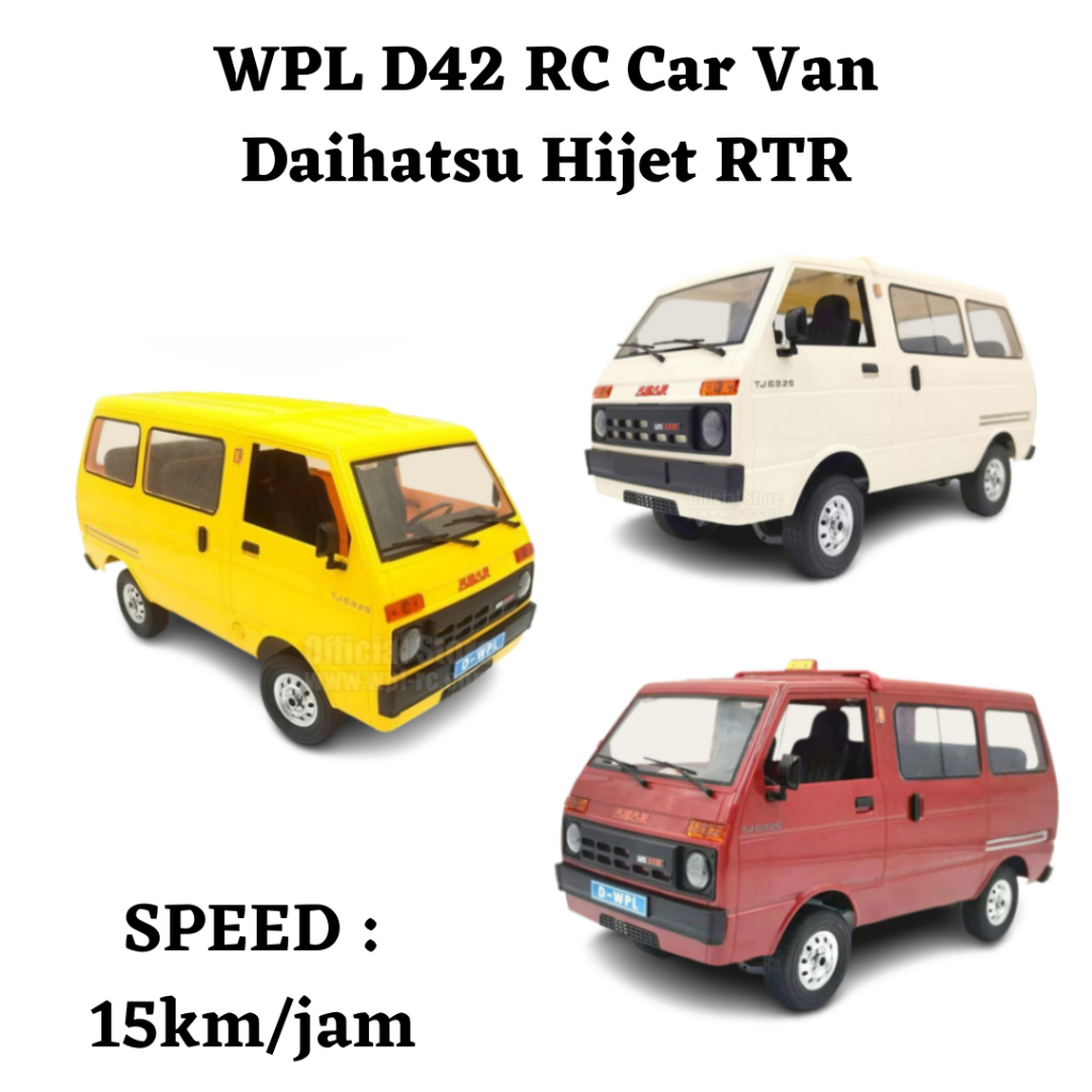 WPL D42 Rc Car RTR 1/10 / Rc Car Drift Daihatsu Hijet 1000 / Mobil Remote Control Hobby / Rc WPL