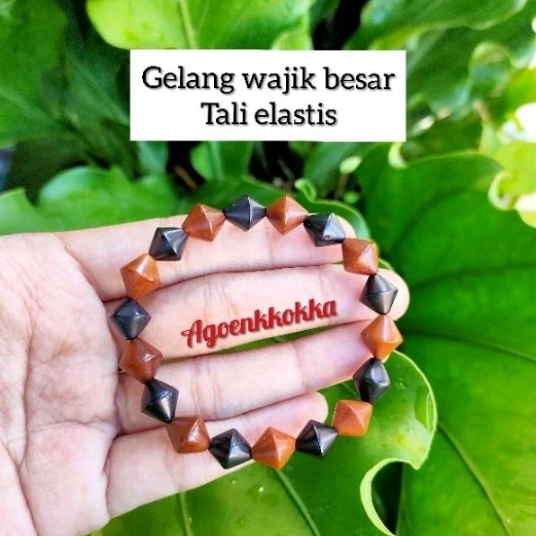 Gelang tali Elastis/Karet wajik besar kombinasi kokka kaukah