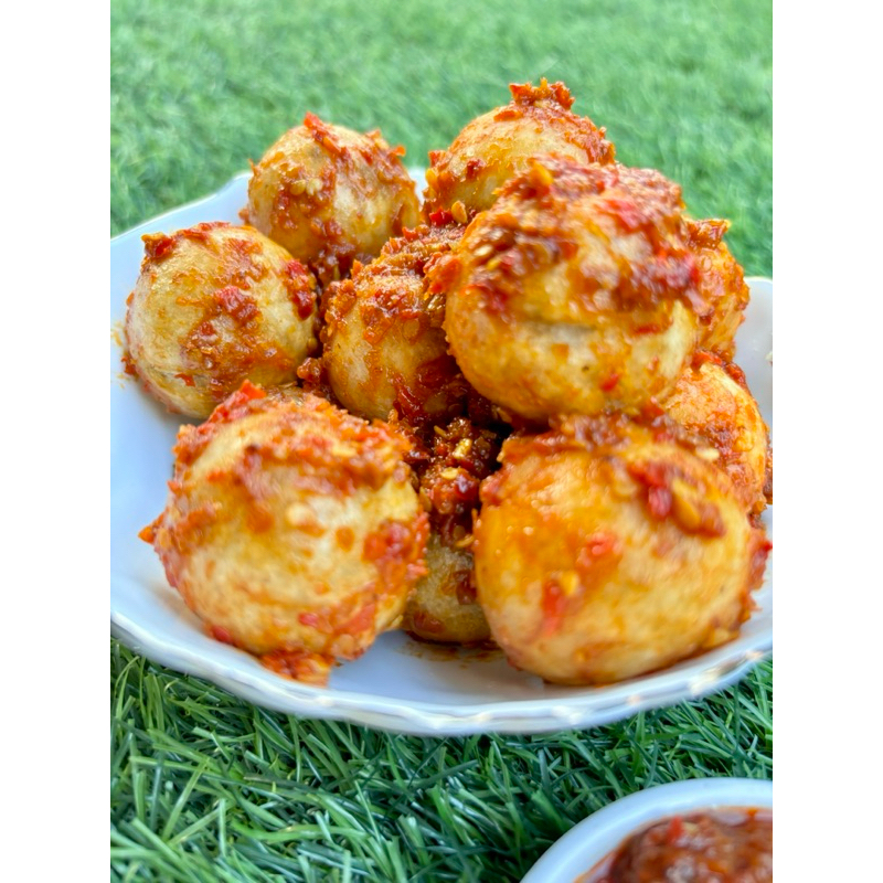 

isi 20 Cilok Goreng Vacuum Pedas dan Gurih Blaem Blaem