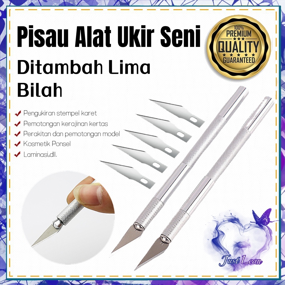 

Pisau Alat Ukir Seni Ditambah Lima Bilah Crafting Art Knife Metal Handle Blade Pisau Ukir Seni 5 isi