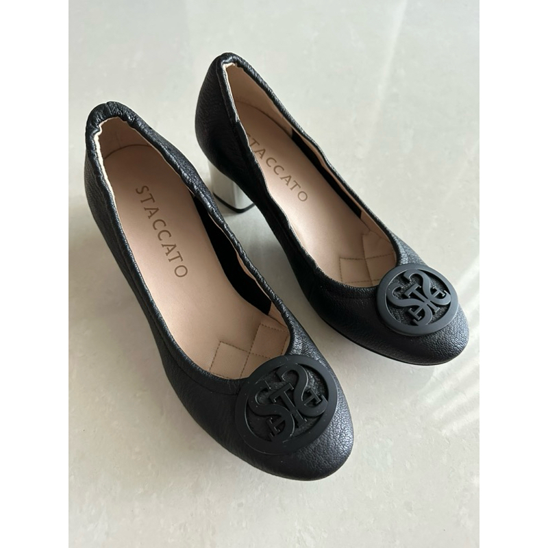 [PRELOVED] STACCATO block heels - black