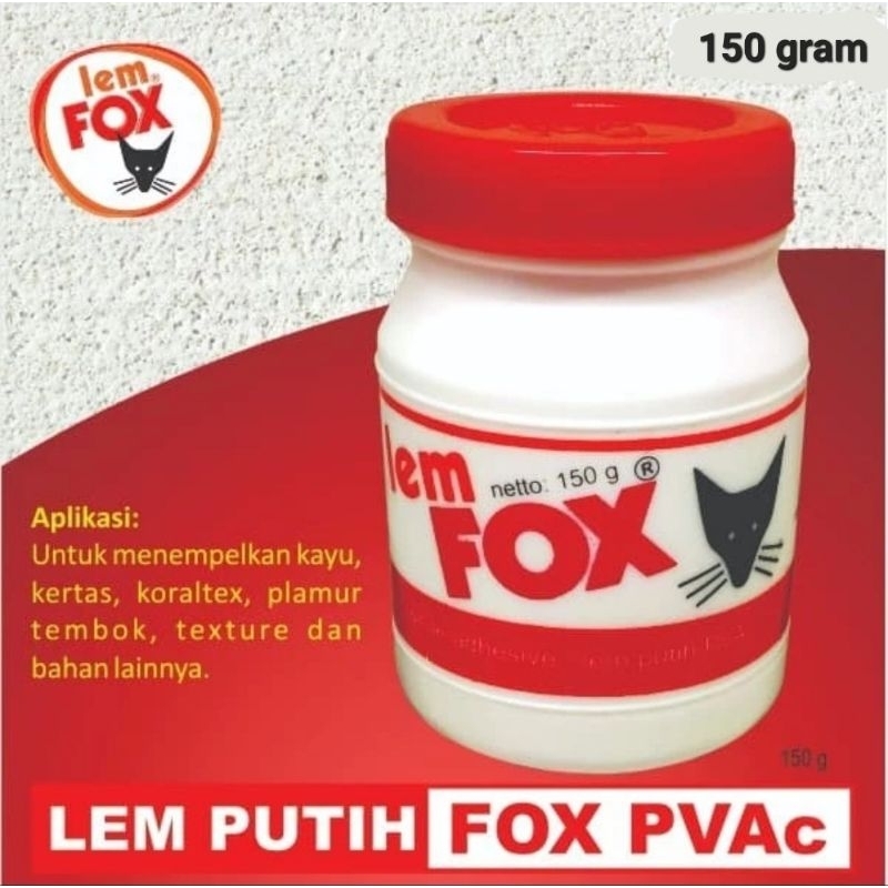 

Lem FOX Putih Lem Kayu PVAC Botol 150 gram