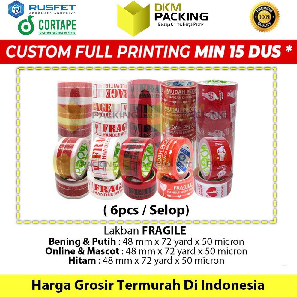 

KODE W96E LAKBAN FRAGILE 48mm JANGAN DIBANTING HANDLE WITH CARE PREMIUM PLAKBAN ISOLASI TERMURAH SELOP