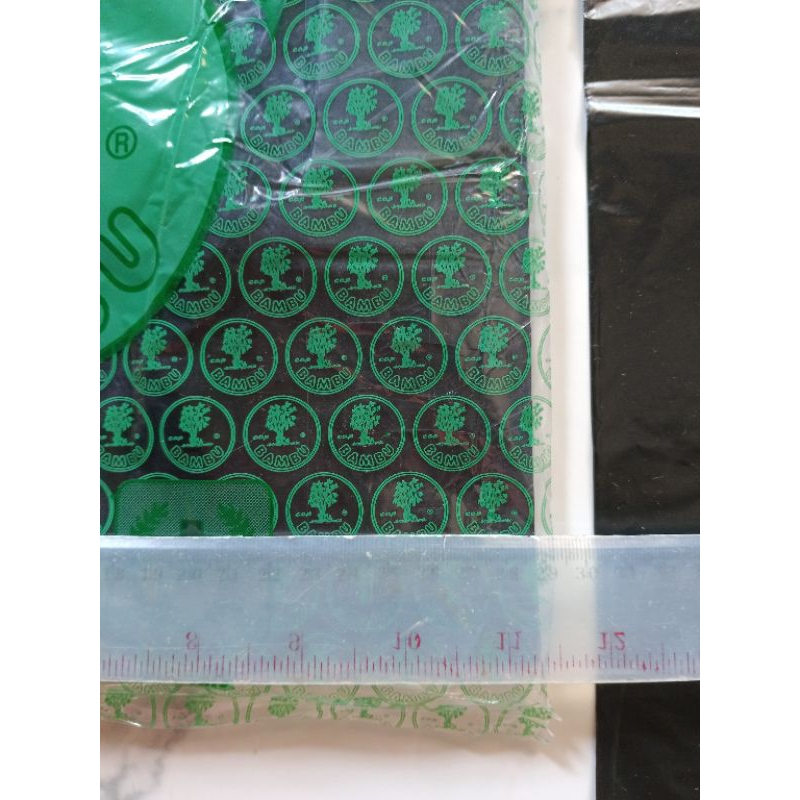Kantong Plastik Hitam Tebal Cap Bambu/Kresek Bambu / Kantong Kresek 28 cm