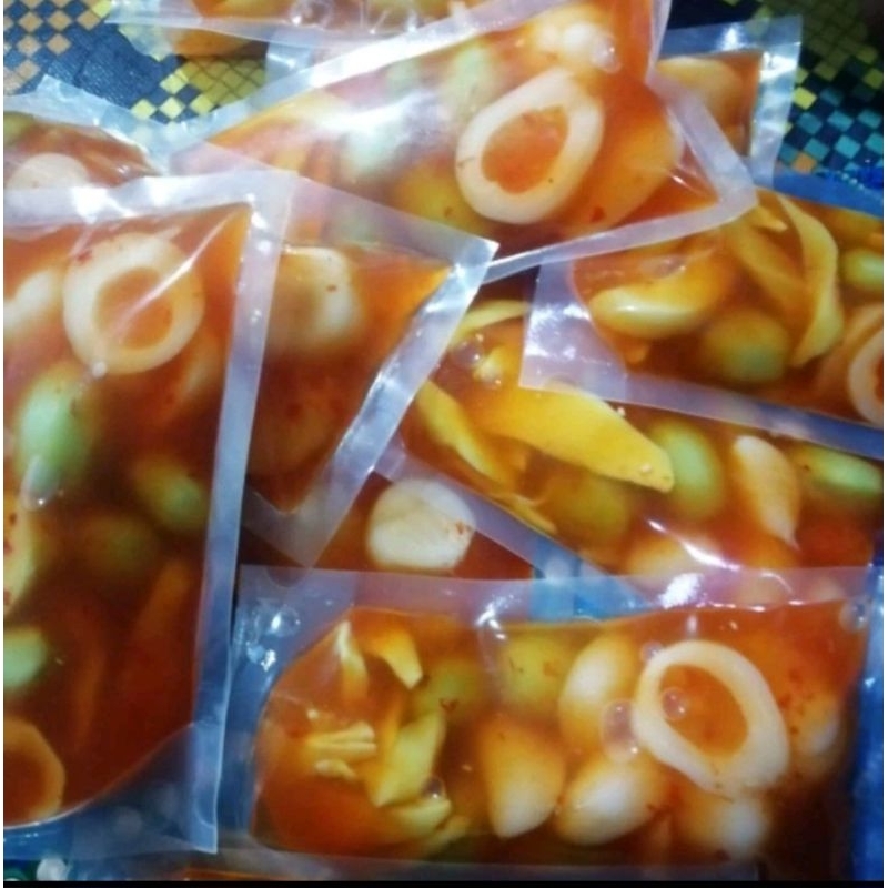 

Asinan / Manisan Buah Campuran Salak Mangga kedondong Rasa Pedas Gula Asli Premium Halal Isi 400 Gram