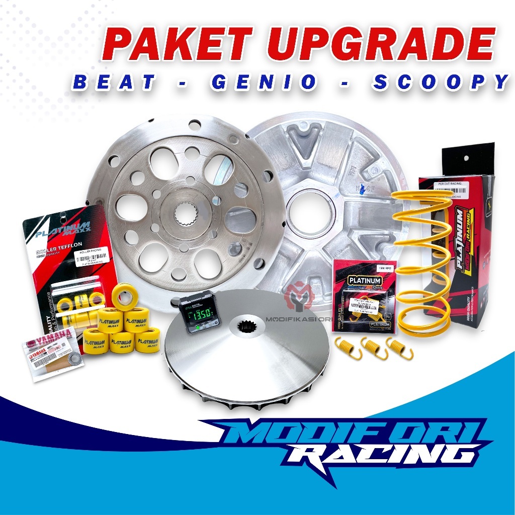 PAKET FULL UPGRADE CVT beat scoopy vario 110 spacy genio karburator karbu fi esp kirian racing honda