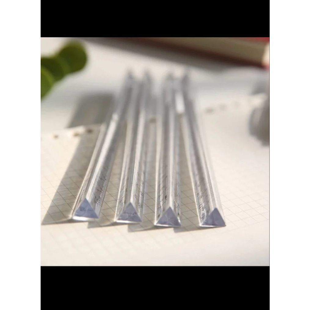 

Transparent Triangle Ruler / Penggaris Segitiga Trasnsparan Cute 15 cm